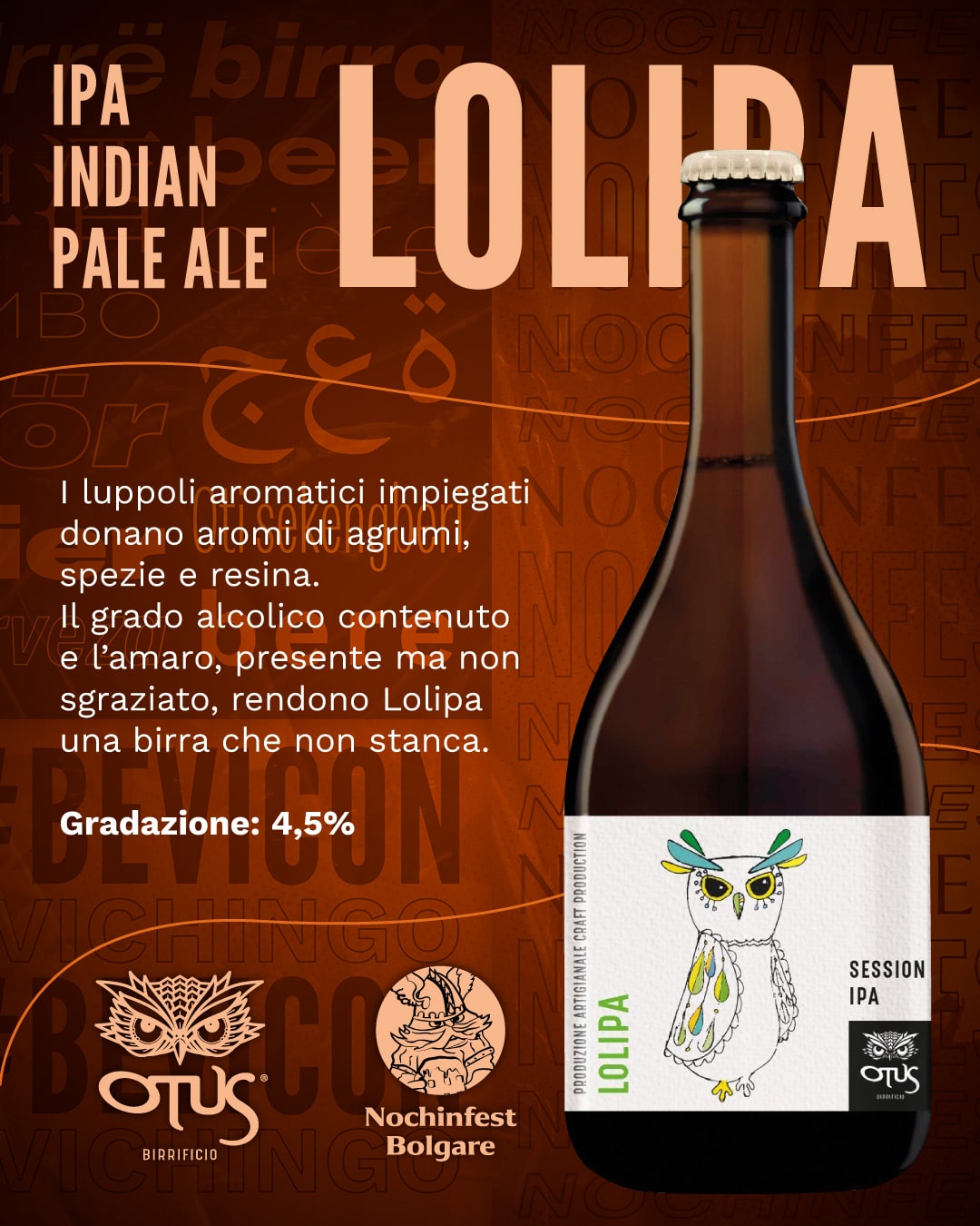 Birra IPA Indian Pale Ale Lolipa del Birrificio Artigianale Otus