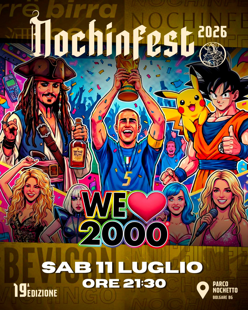 Sabato 12 Luglio 2026 Ore 22.00 Format We Love 2000